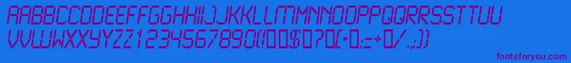 Lcd2Normalフォントについての詳細 フォントLcd2Normal – 紫色のフォント、青い背景