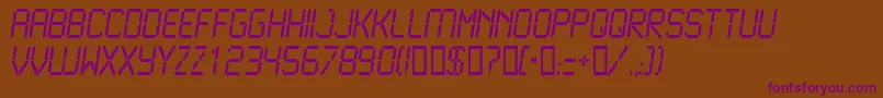 Шрифт Lcd2Normal – фиолетовые шрифты на коричневом фоне
