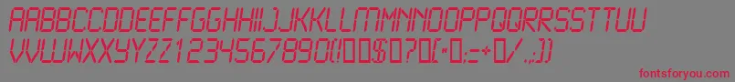 Lcd2Normal Font – Red Fonts on Gray Background
