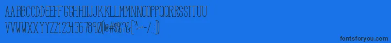 HbmSerenitySerifTitle Font – Black Fonts on Blue Background