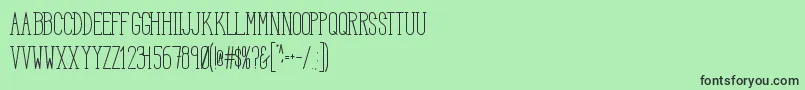 HbmSerenitySerifTitle Font – Black Fonts on Green Background