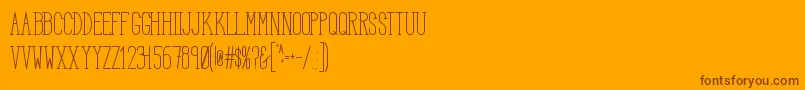 HbmSerenitySerifTitle Font – Brown Fonts on Orange Background