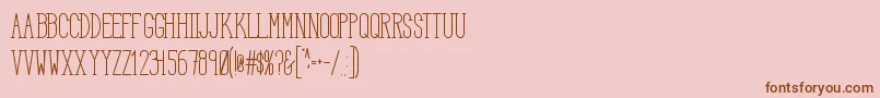 HbmSerenitySerifTitle Font – Brown Fonts on Pink Background