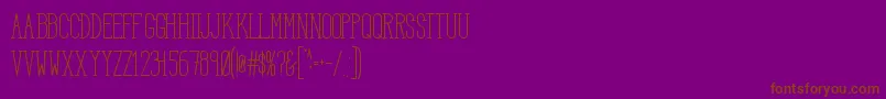 HbmSerenitySerifTitle-Schriftart – Braune Schriften auf violettem Hintergrund