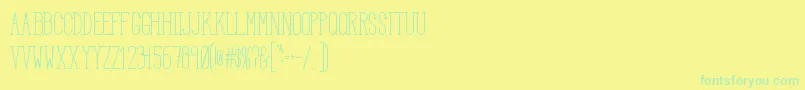 HbmSerenitySerifTitle Font – Green Fonts on Yellow Background