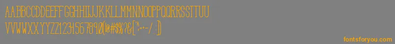 Шрифт HbmSerenitySerifTitle – оранжевые шрифты на сером фоне