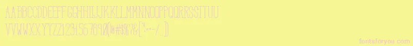 HbmSerenitySerifTitle Font – Pink Fonts on Yellow Background