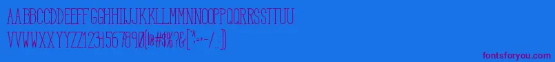 HbmSerenitySerifTitle-Schriftart – Violette Schriften auf blauem Hintergrund