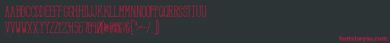 HbmSerenitySerifTitle Font – Red Fonts on Black Background