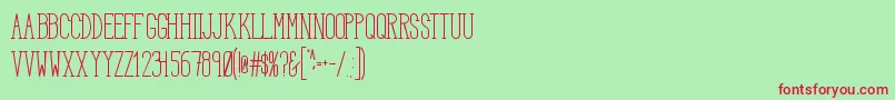 HbmSerenitySerifTitle Font – Red Fonts on Green Background
