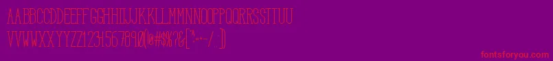 HbmSerenitySerifTitle Font – Red Fonts on Purple Background