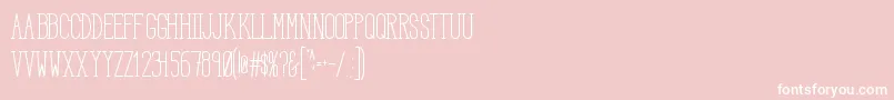 HbmSerenitySerifTitle Font – White Fonts on Pink Background