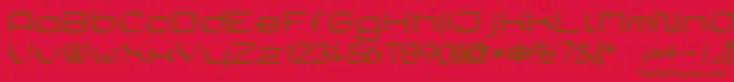 CasaSansFettig Font – Brown Fonts on Red Background