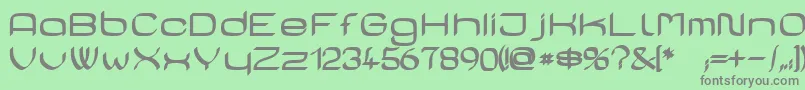 フォントCasaSansFettig – 緑の背景に灰色の文字