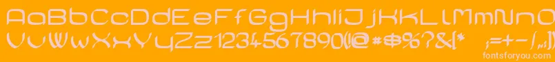 CasaSansFettig Font – Pink Fonts on Orange Background