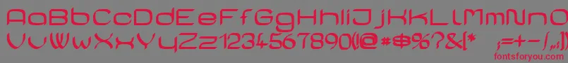 フォントCasaSansFettig – 赤い文字の灰色の背景