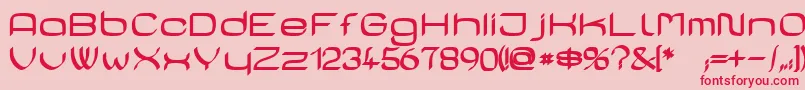 CasaSansFettig Font – Red Fonts on Pink Background