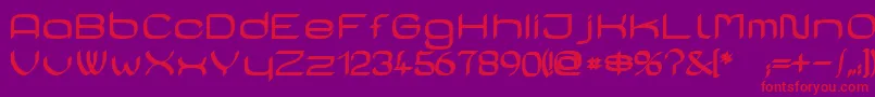 CasaSansFettig Font – Red Fonts on Purple Background