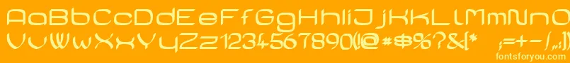 CasaSansFettig Font – Yellow Fonts on Orange Background