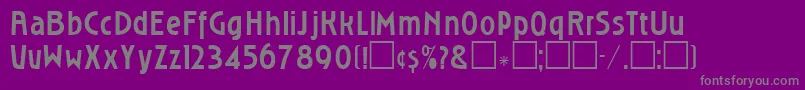 Rsl-Schriftart – Graue Schriften auf violettem Hintergrund