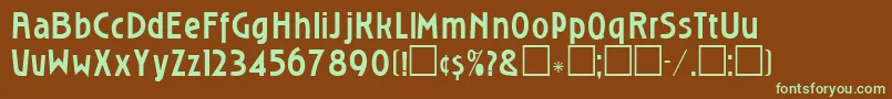 Шрифт Rsl – зелёные шрифты на коричневом фоне