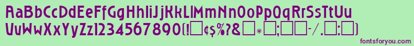 Шрифт Rsl – фиолетовые шрифты на зелёном фоне