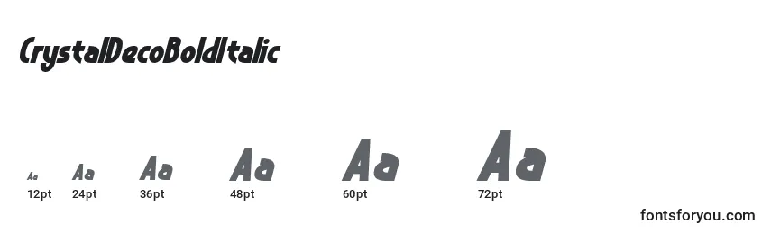 CrystalDecoBoldItalic (93446) Font Sizes