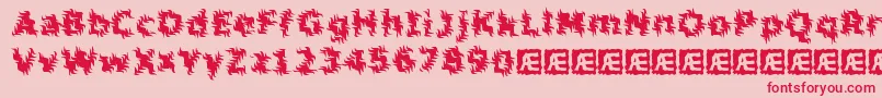 InertiaBrk Font – Red Fonts on Pink Background