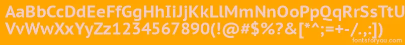 PtSansCaptionBold Font – Pink Fonts on Orange Background