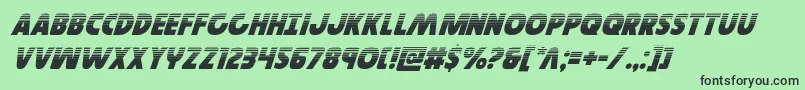 フォントGovernorhalfital – 緑の背景に黒い文字