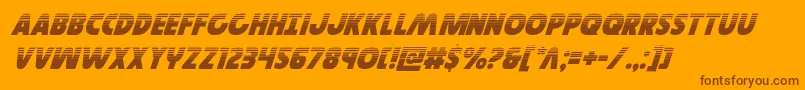 Governorhalfital-fontti – ruskeat fontit oranssilla taustalla