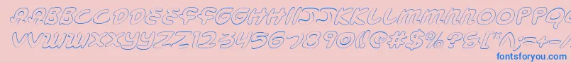 fuente MagicBeansOutlineItalic – Fuentes Azules Sobre Fondo Rosa