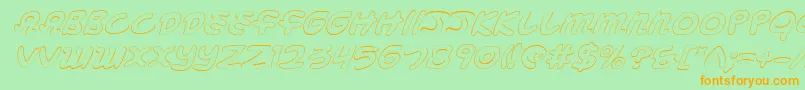 fuente MagicBeansOutlineItalic – Fuentes Naranjas Sobre Fondo Verde