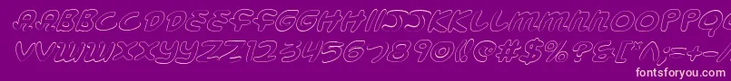 fuente MagicBeansOutlineItalic – Fuentes Rosadas Sobre Fondo Morado