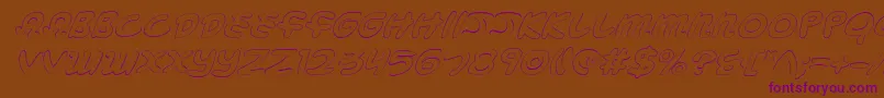 MagicBeansOutlineItalic-Schriftart – Violette Schriften auf braunem Hintergrund