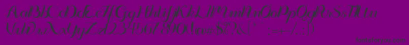 Vignette-fontti – mustat fontit violetilla taustalla