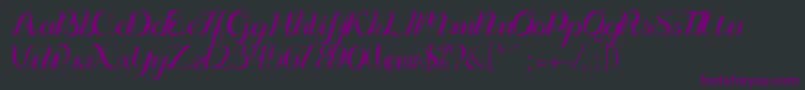 Шрифт Vignette – фиолетовые шрифты на чёрном фоне