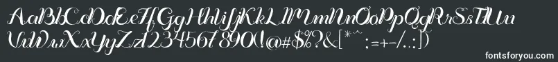 Шрифт Vignette – белые шрифты на чёрном фоне