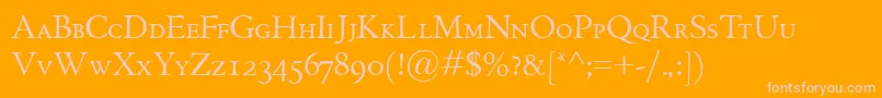 Police GriffoclassicoSmallcaps – polices roses sur fond orange