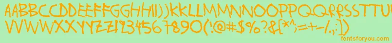 Wahroonga Font – Orange Fonts on Green Background