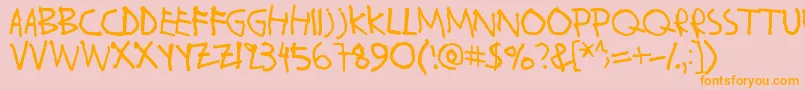 Wahroonga Font – Orange Fonts on Pink Background