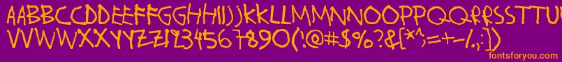 Wahroonga Font – Orange Fonts on Purple Background