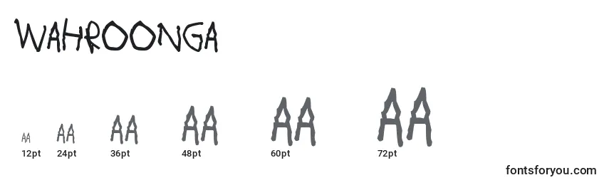 Размеры шрифта Wahroonga