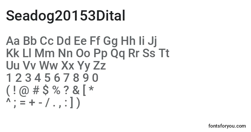 Шрифт Seadog20153Dital – алфавит, цифры, специальные символы