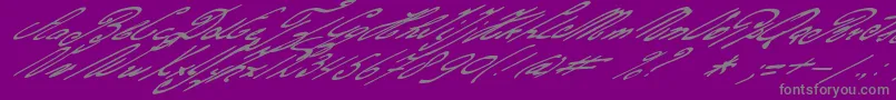 Gerardsgold-Schriftart – Graue Schriften auf violettem Hintergrund