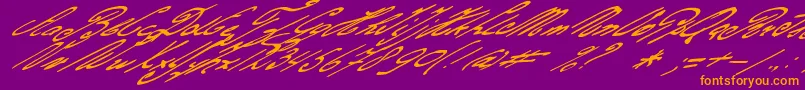 Gerardsgold Font – Orange Fonts on Purple Background