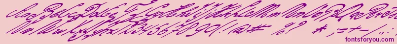 Gerardsgold-Schriftart – Violette Schriften auf rosa Hintergrund