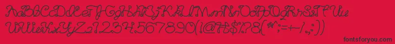 TheGoodLife Font – Black Fonts on Red Background