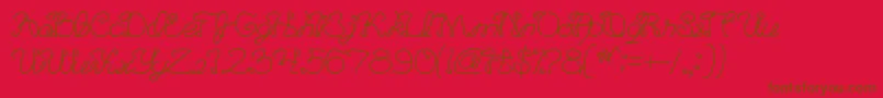 TheGoodLife Font – Brown Fonts on Red Background