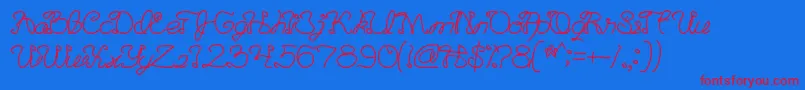 TheGoodLife Font – Red Fonts on Blue Background